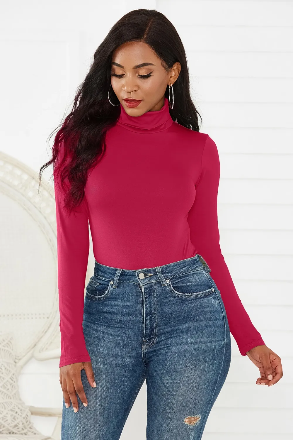 Turtleneck Long Sleeve Bodysuit, image 13