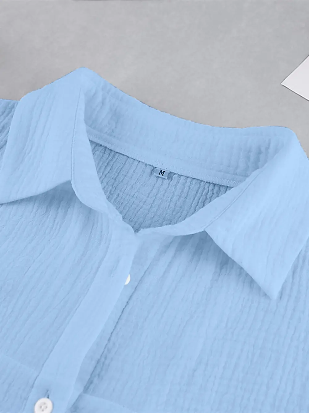 Texture Button Up Long Sleeve Shirt and Pants Set, image 7