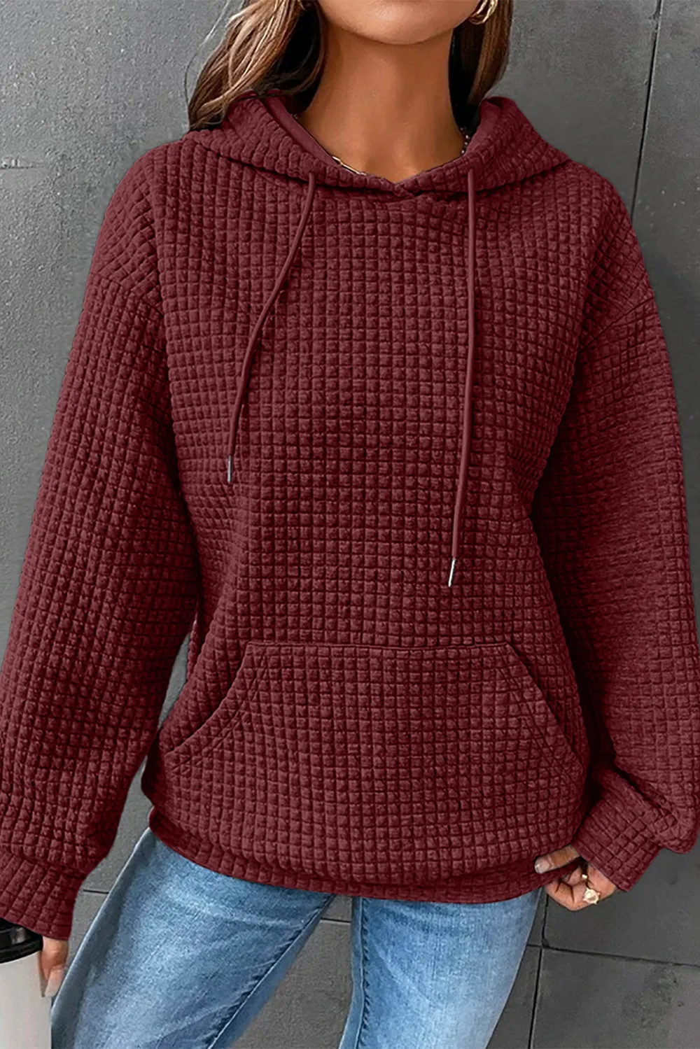 Dropped Shoulder Pocketed Hoodie, image 3