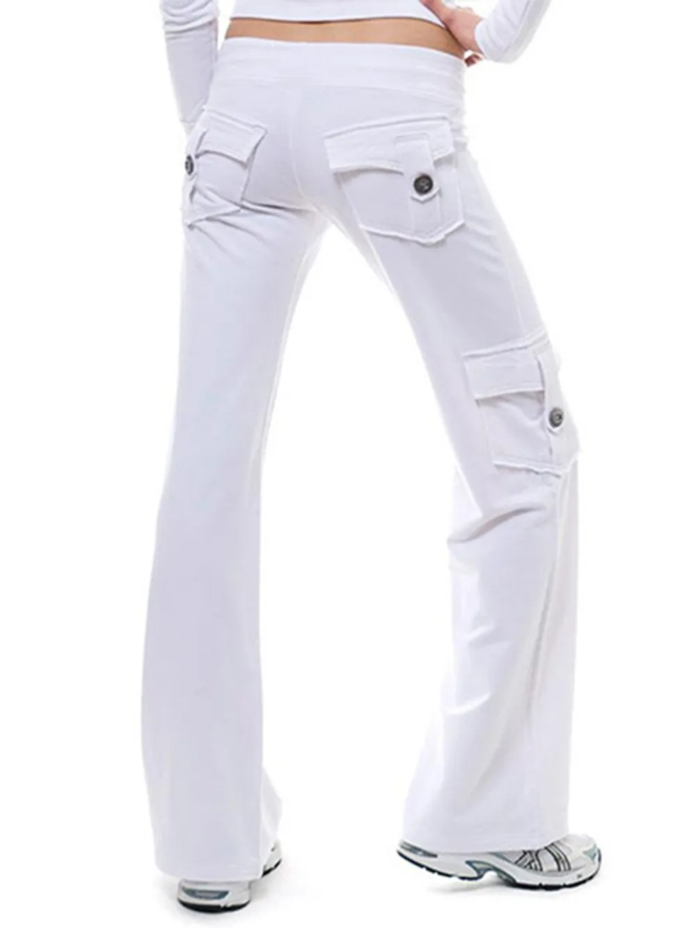 Mid Waist Pants with Pockets, image 2