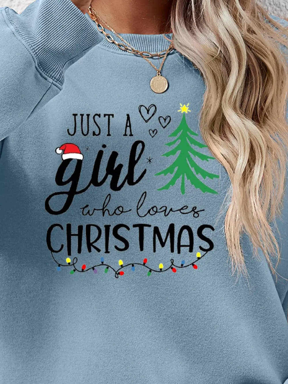 Letter Graphic Round Neck Sweatshirt, image 18