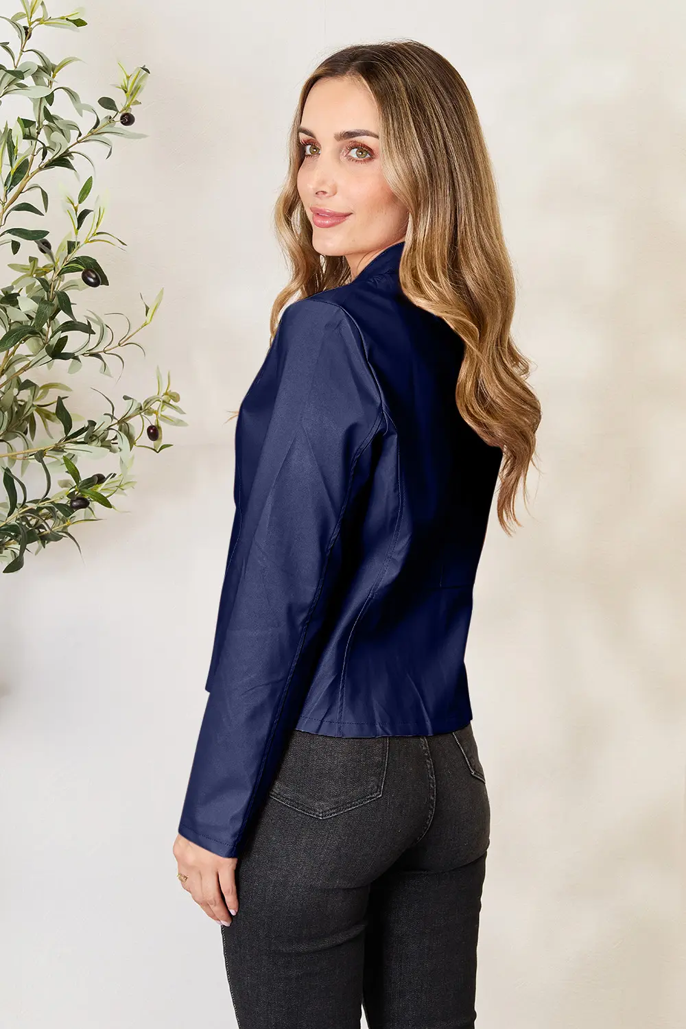 Mock Neck Zip Up Jacket, image 3