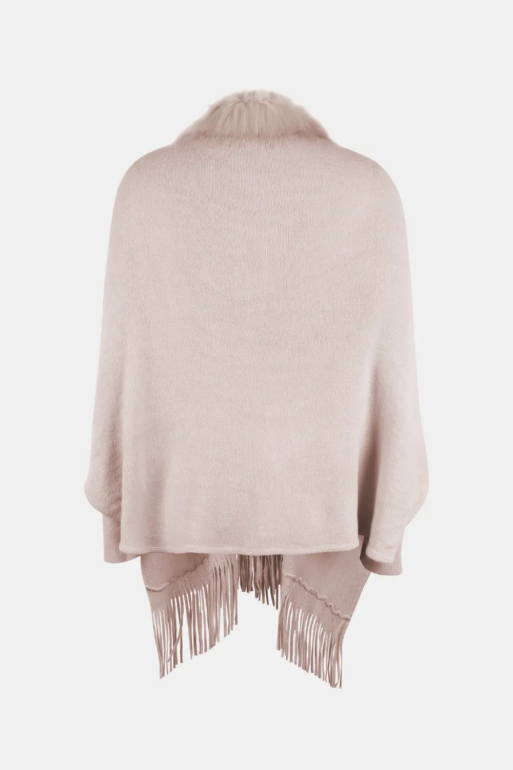 Fringe Open Front Long Sleeve Poncho, image 11