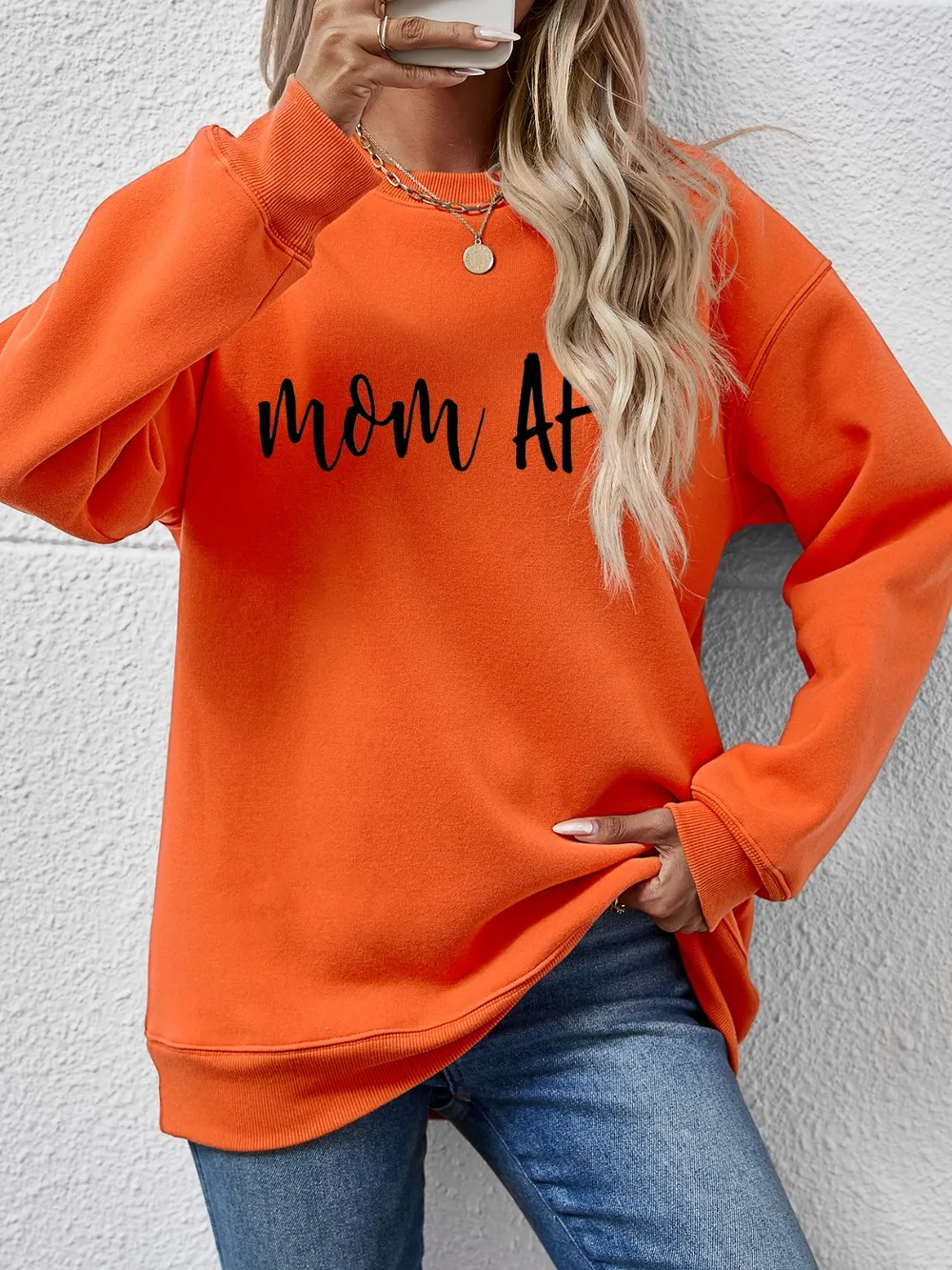 Letter Graphic Dropped Shoulder Sweatshirt, image 25