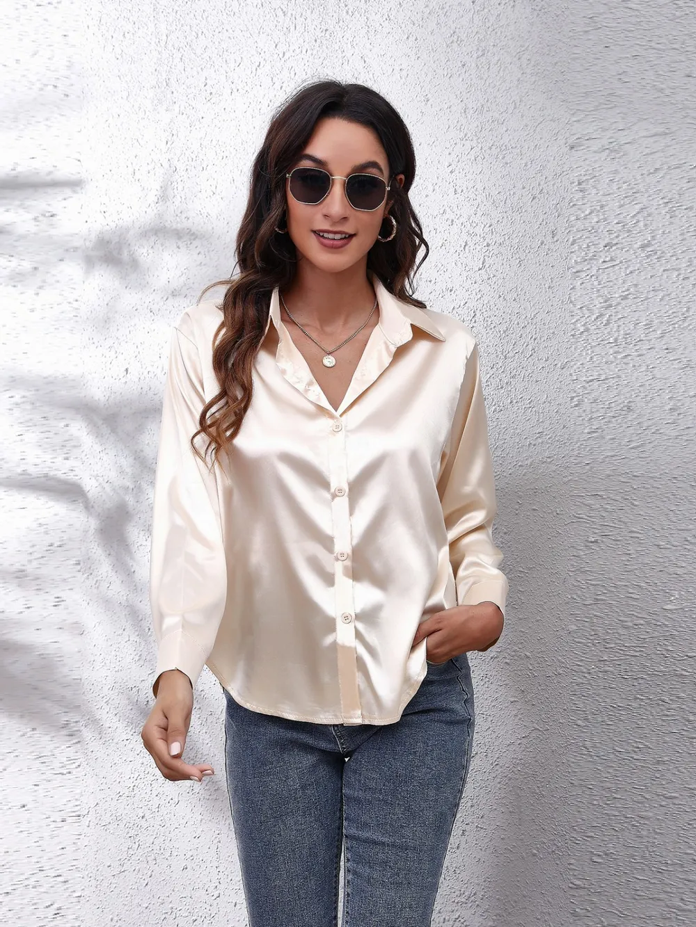 Button Up Collared Neck Long Sleeve Shirt, image 11