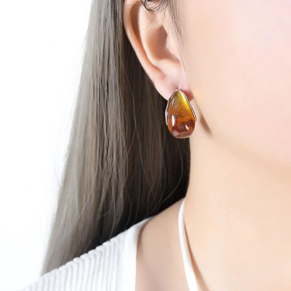 Resin Teardrop Earrings, image 2