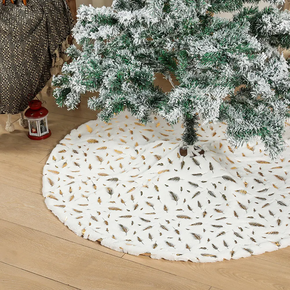 Feather Christmas Tree Skirt, image 2