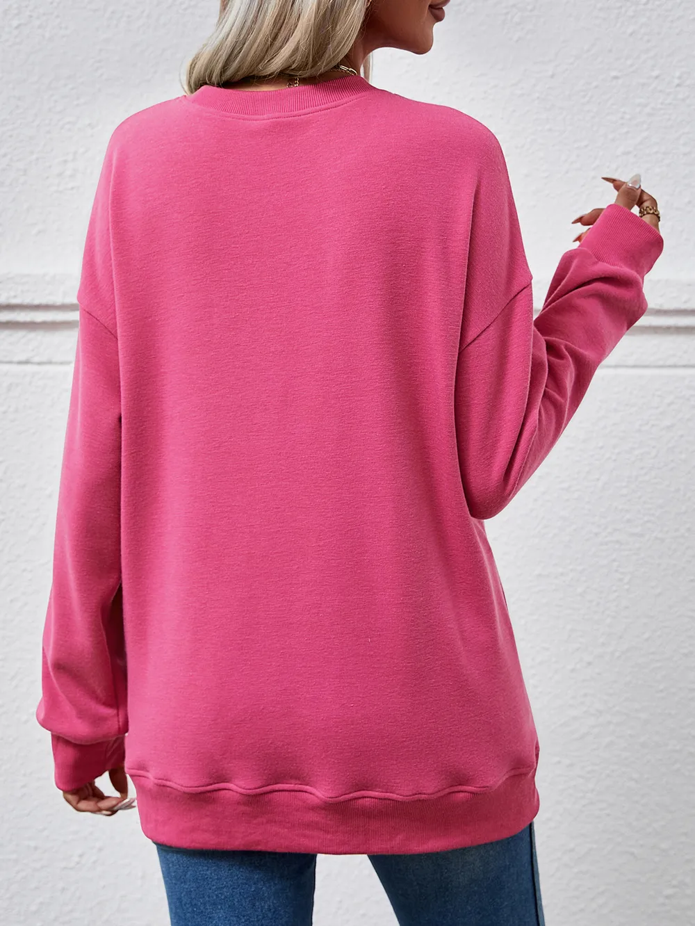 Dropped Shoulder Sweatshirt with Pockets, image 21