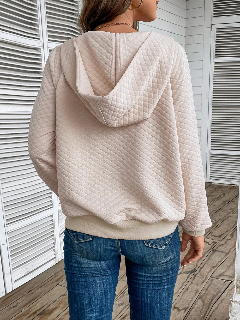 Half Zip Hoodie with Pocket, image 2