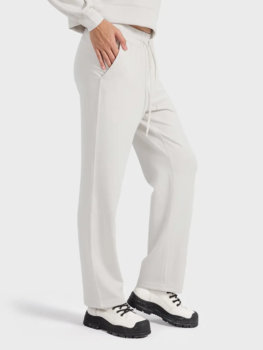 Drawstring Pocketed Sport Pants, image 2