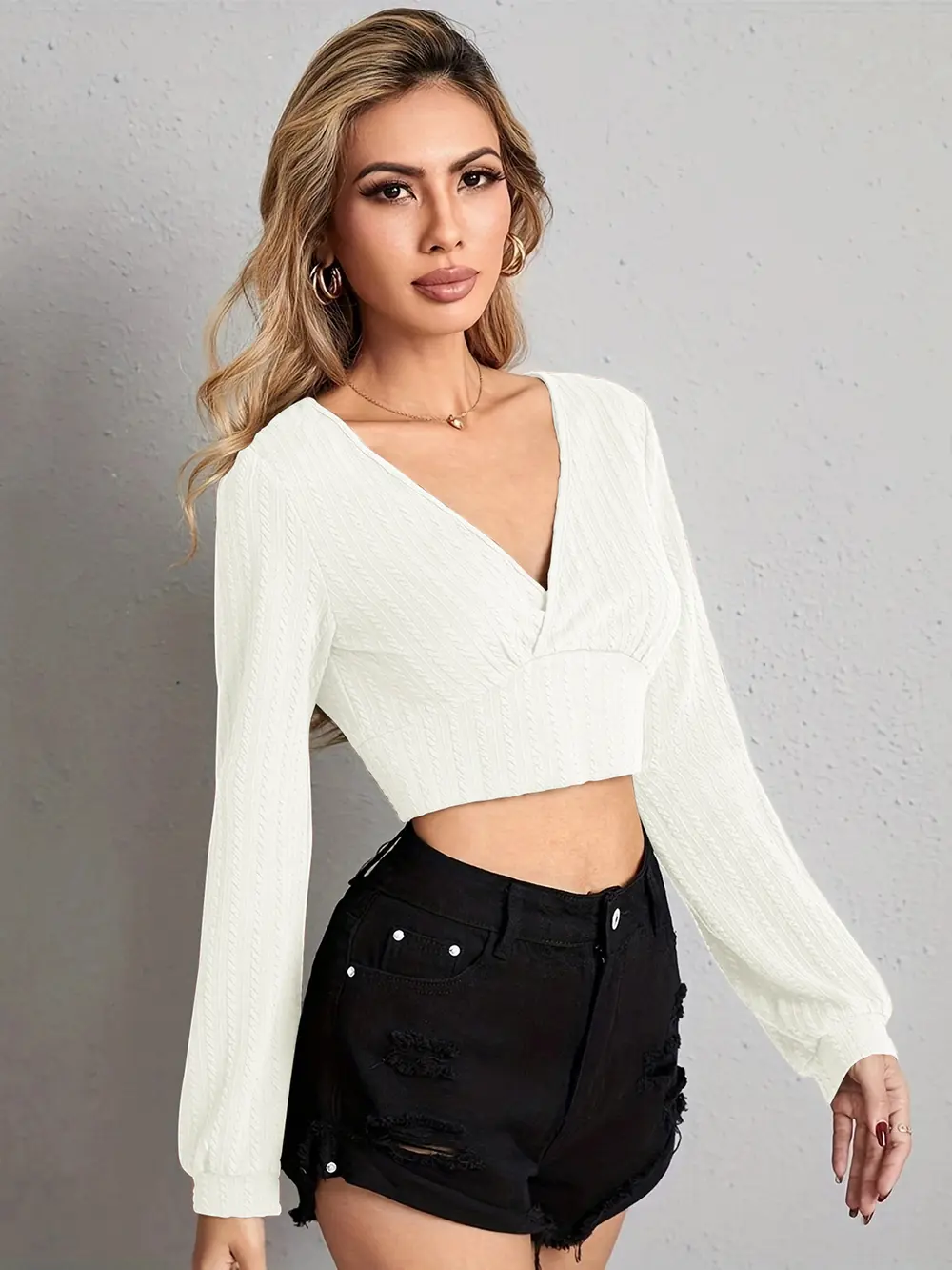 V Neck Crop Top, image 8