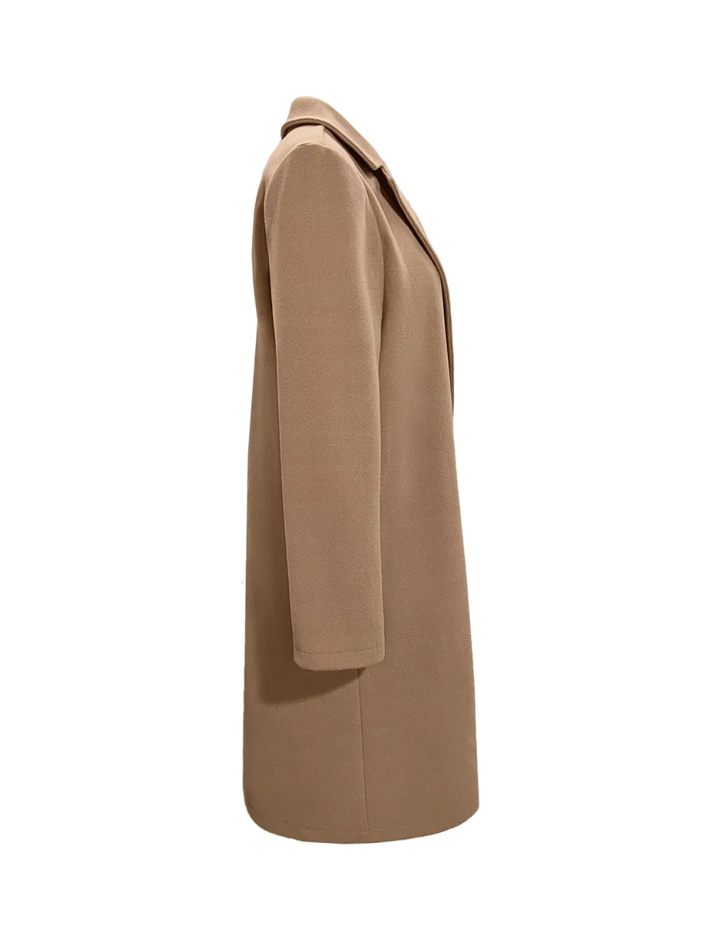 Collared Neck Button Up Long Sleeve Coat, image 4