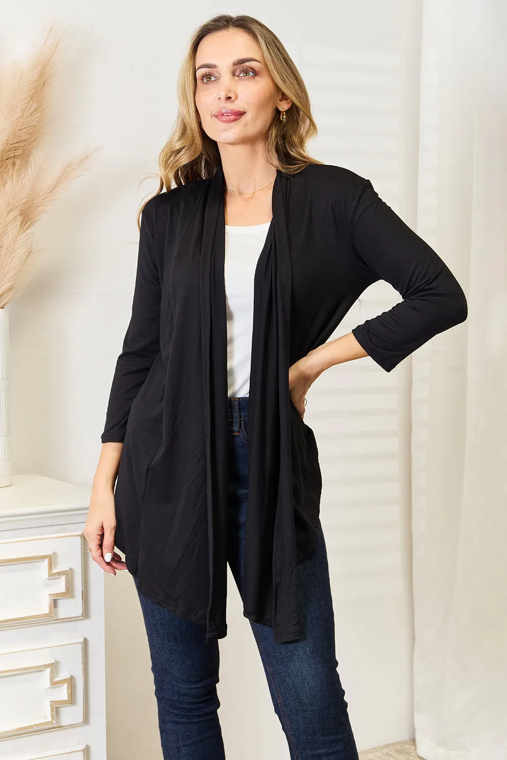 Full Size Open Front Cardigan, image 2