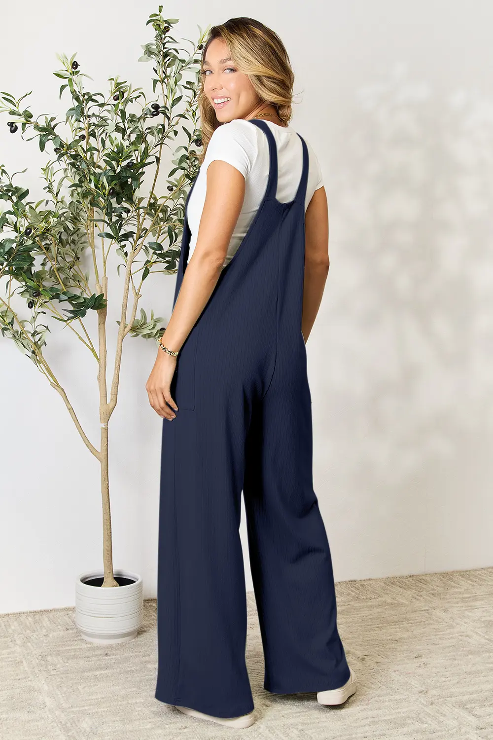 Full Size Wide Strap Overall with Pockets, image 3