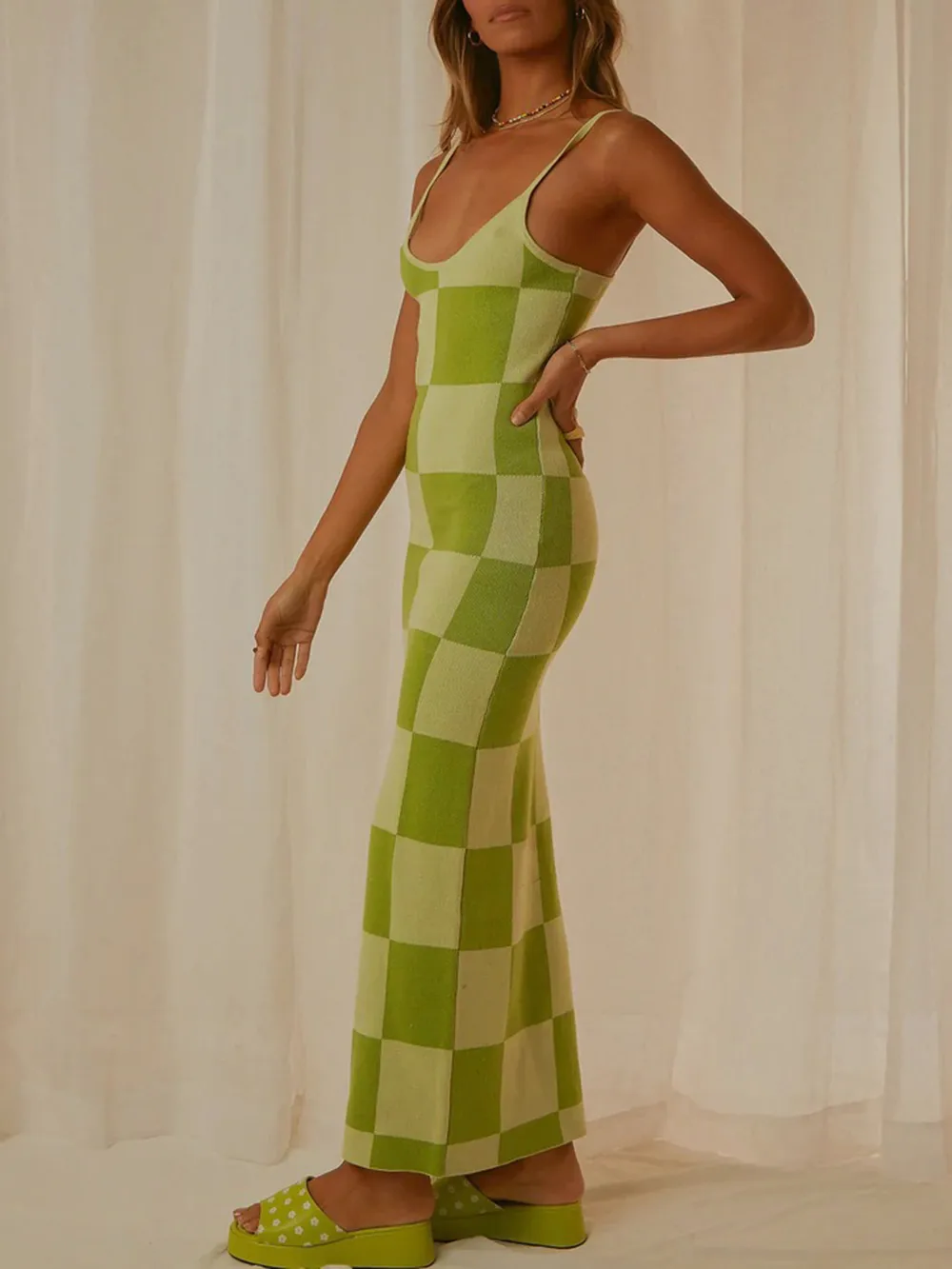 Spaghetti Strap Maxi Sweater Dress, image 10
