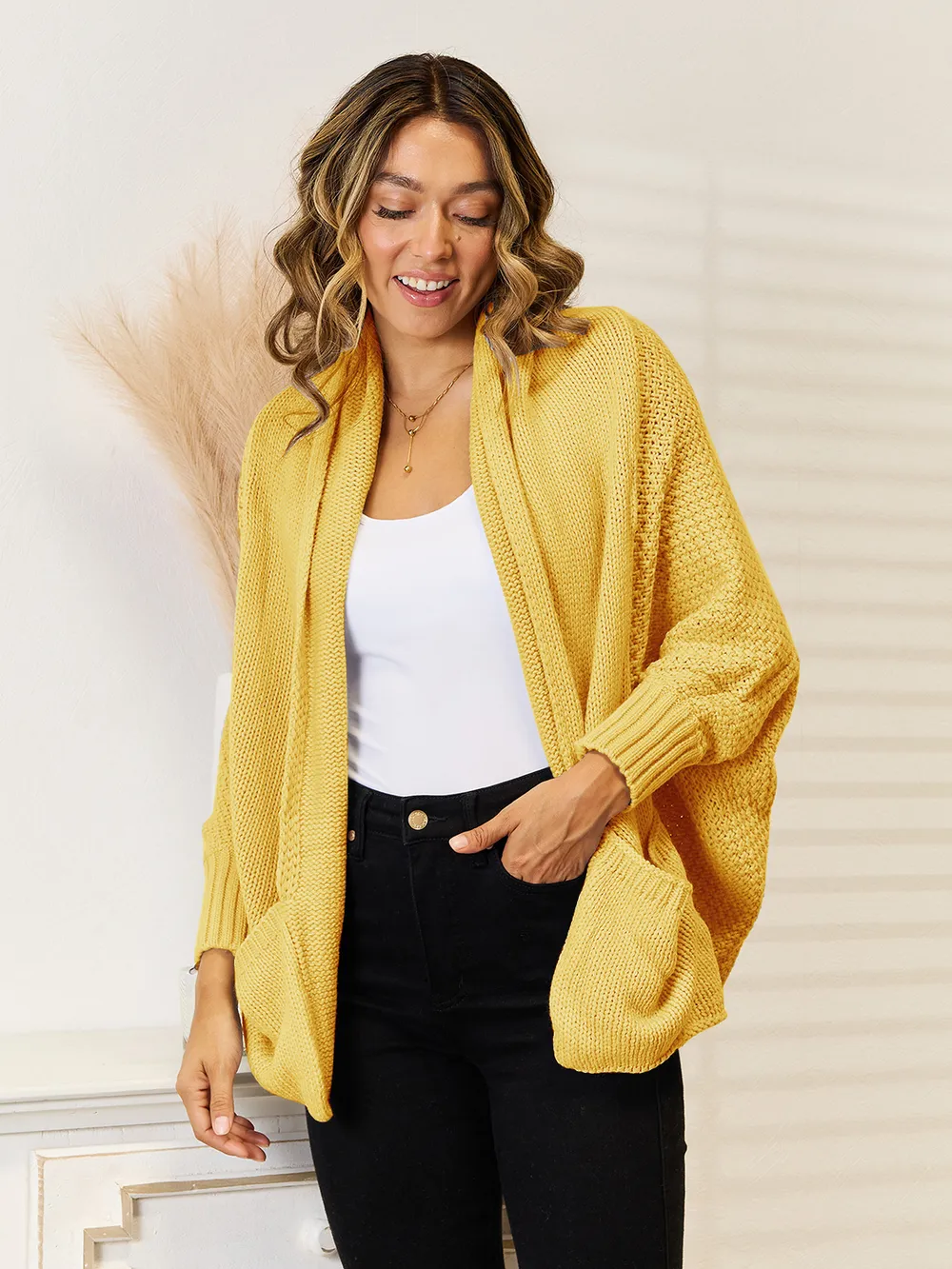 Open Front Cardigan with Pockets, image 7