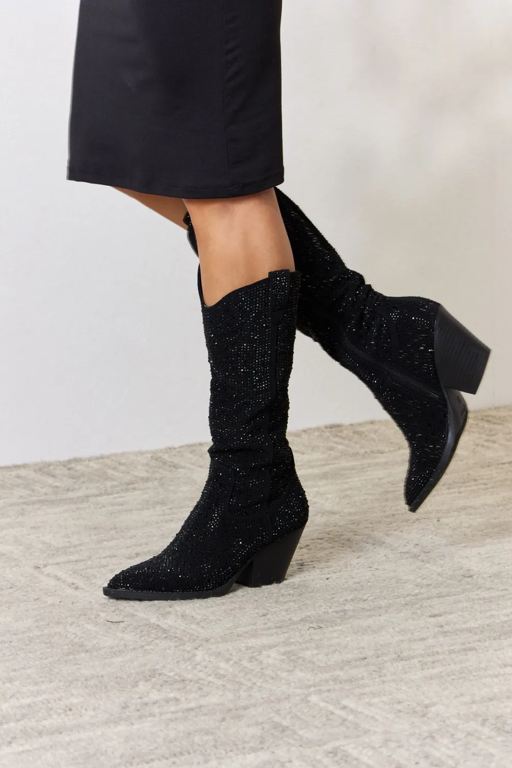 Rhinestone Knee High Cowboy Boots, image 2
