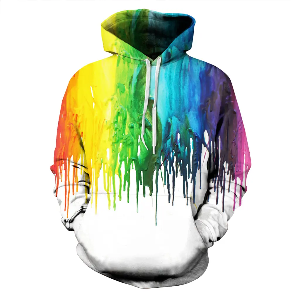 Full Size Printed Drawstring Hoodie with Pockets, image 2