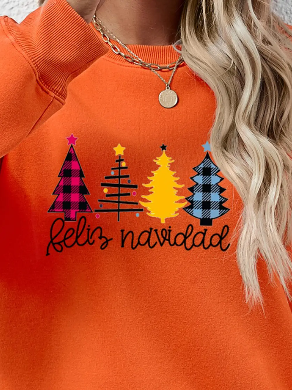 Round Neck Graphic Long Sleeve Sweatshirt, image 26