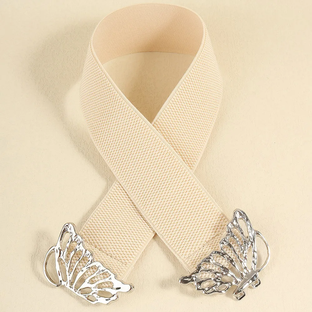 Butterfly Alloy Buckle Elastic Belt, image 2