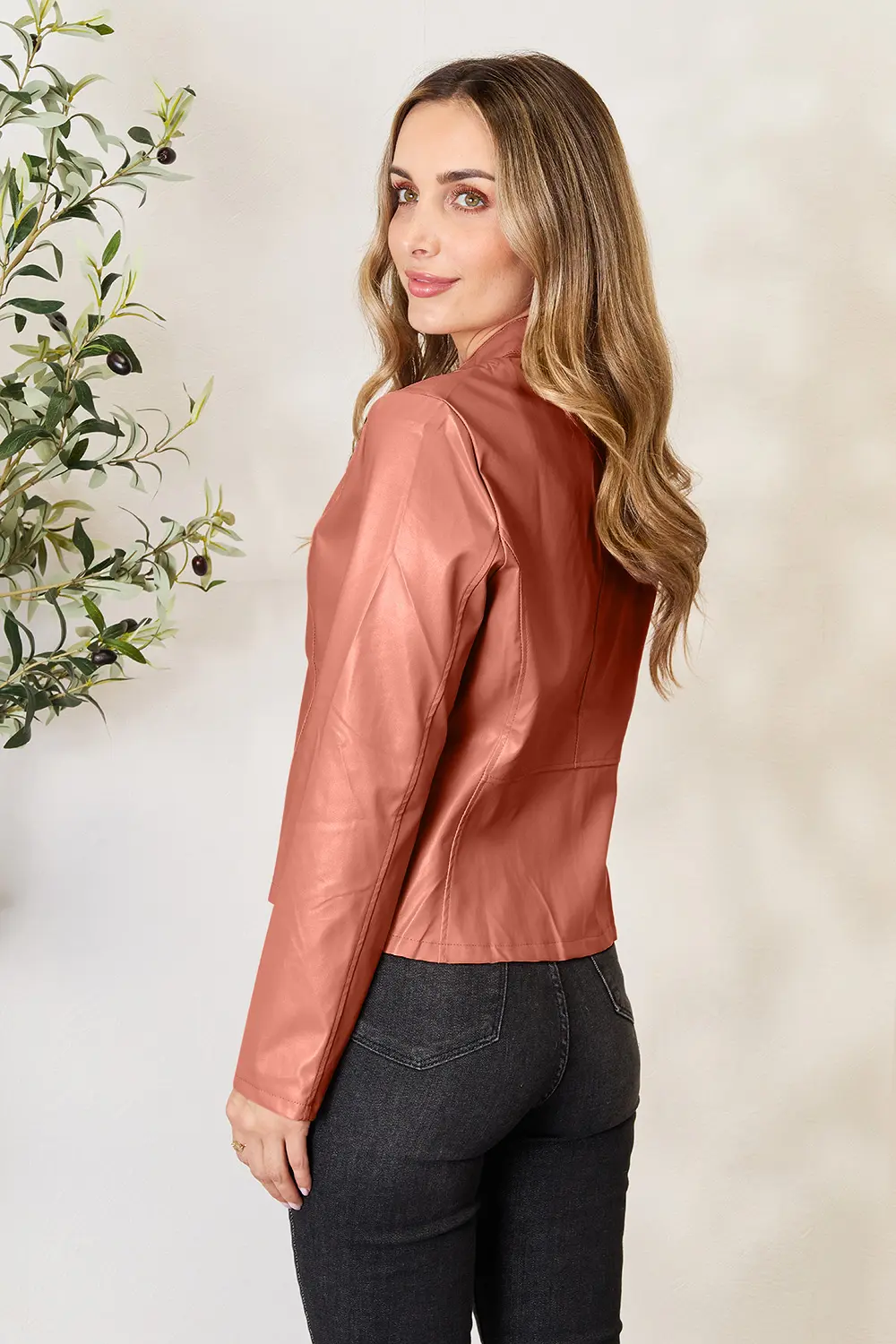Mock Neck Zip Up Jacket, image 5
