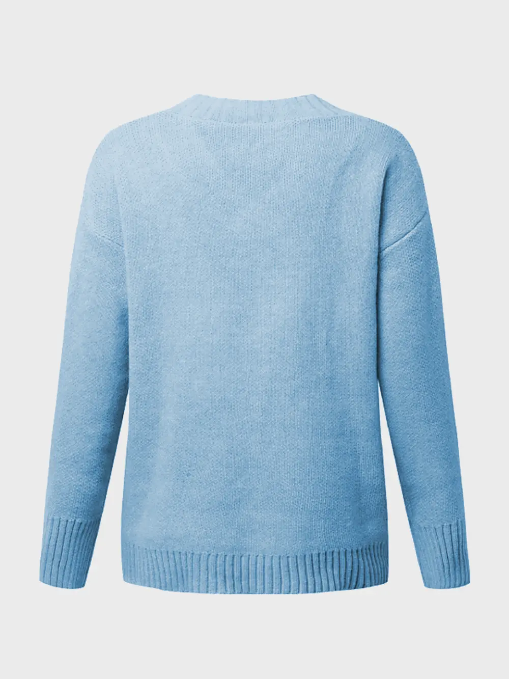 V-Neck Long Sleeve Knit Top, image 25