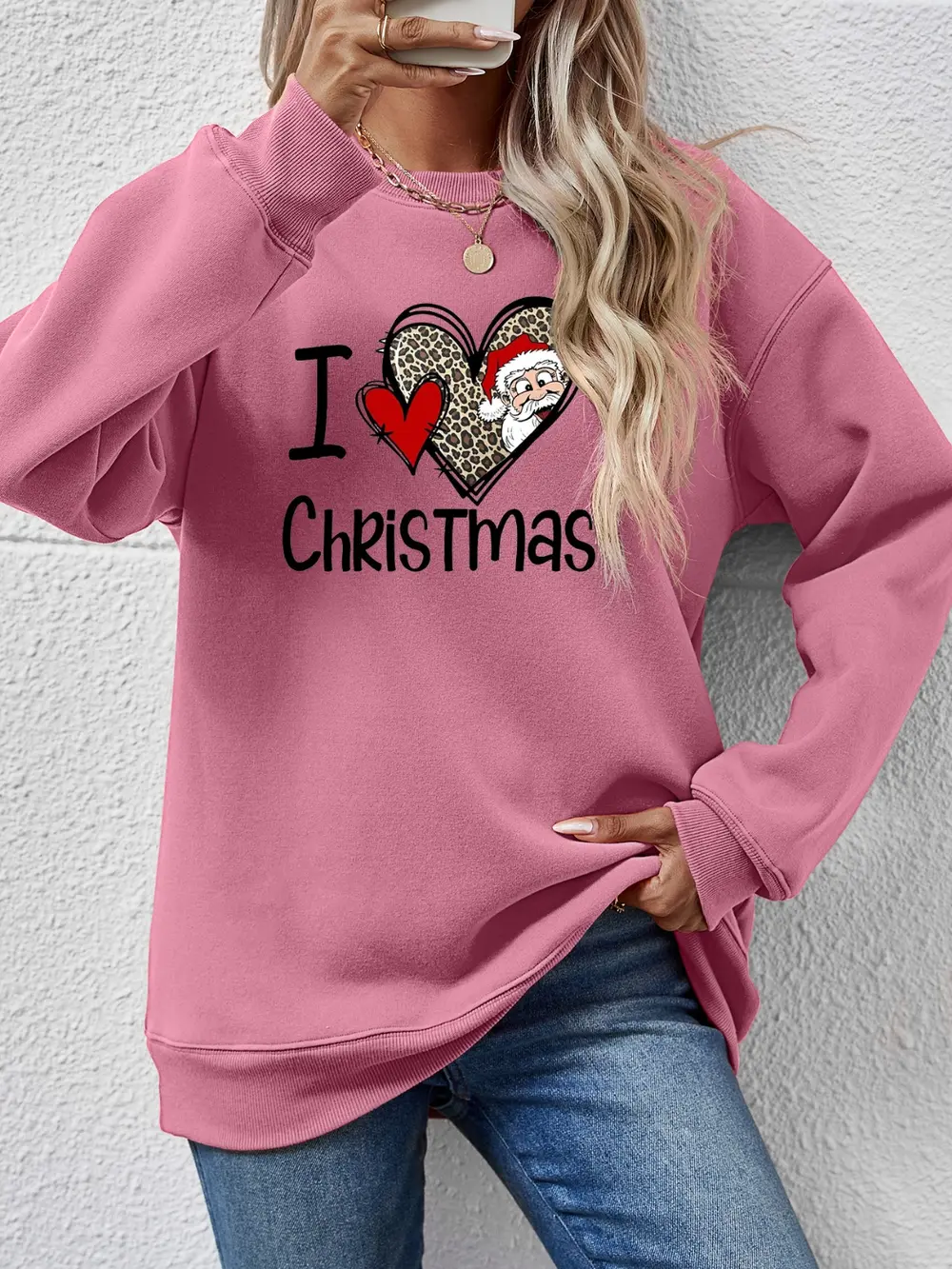 CHRISTMAS Graphic Round Neck Sweatshirt, image 14