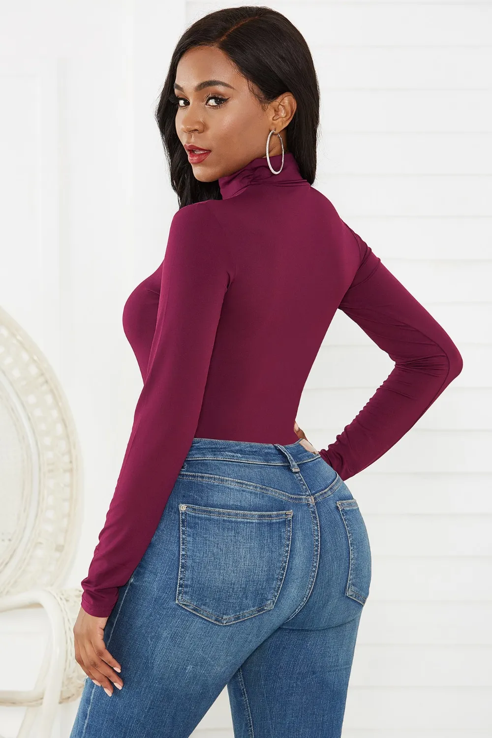 Turtleneck Long Sleeve Bodysuit, image 21