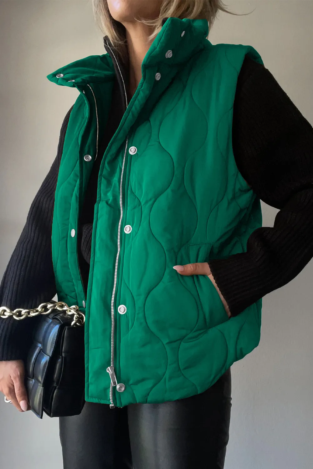 Collared Neck Vest with Pockets, image 8