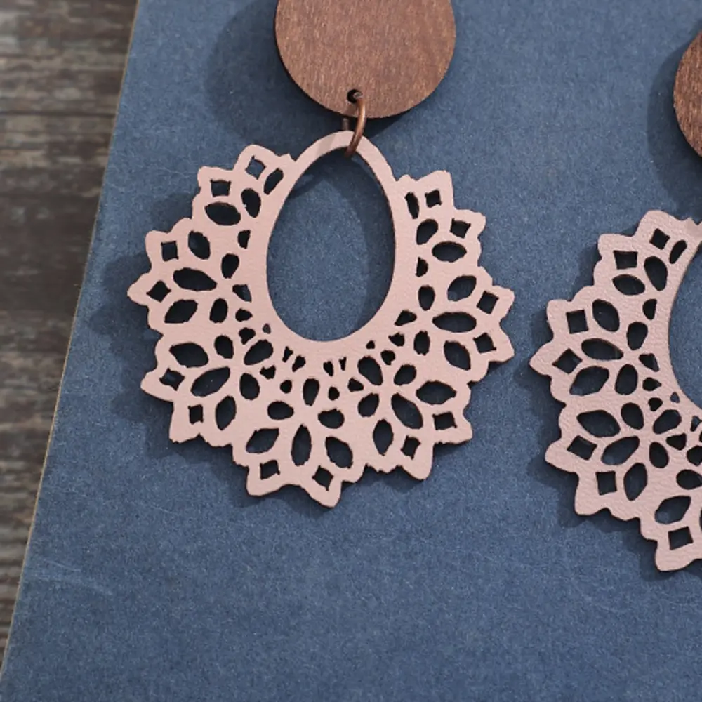 Geometric Cutout Dangle Earrings, image 7