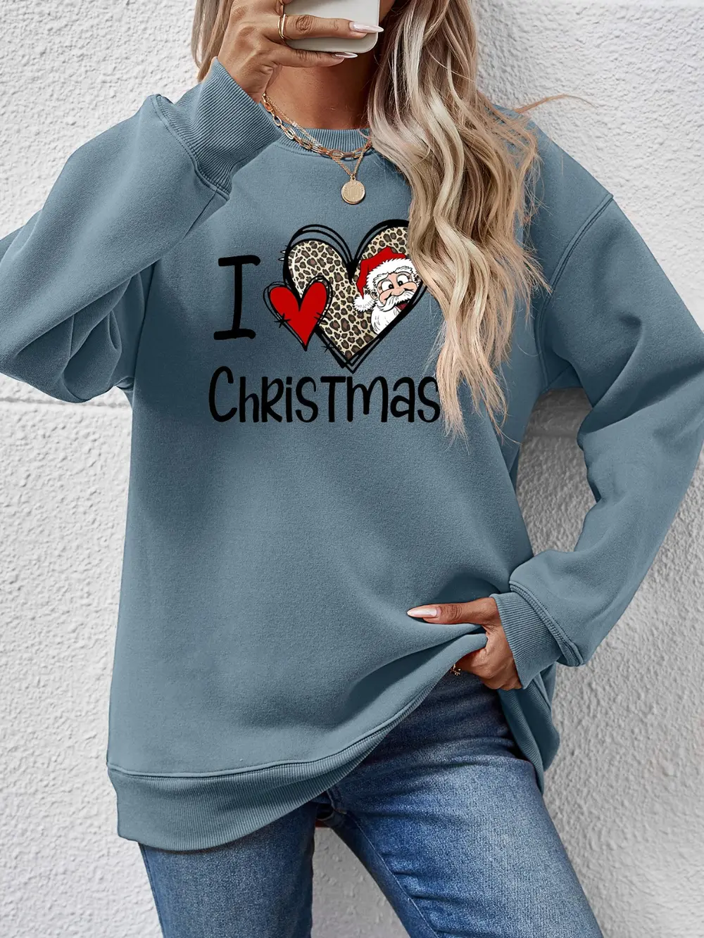 CHRISTMAS Graphic Round Neck Sweatshirt, image 11