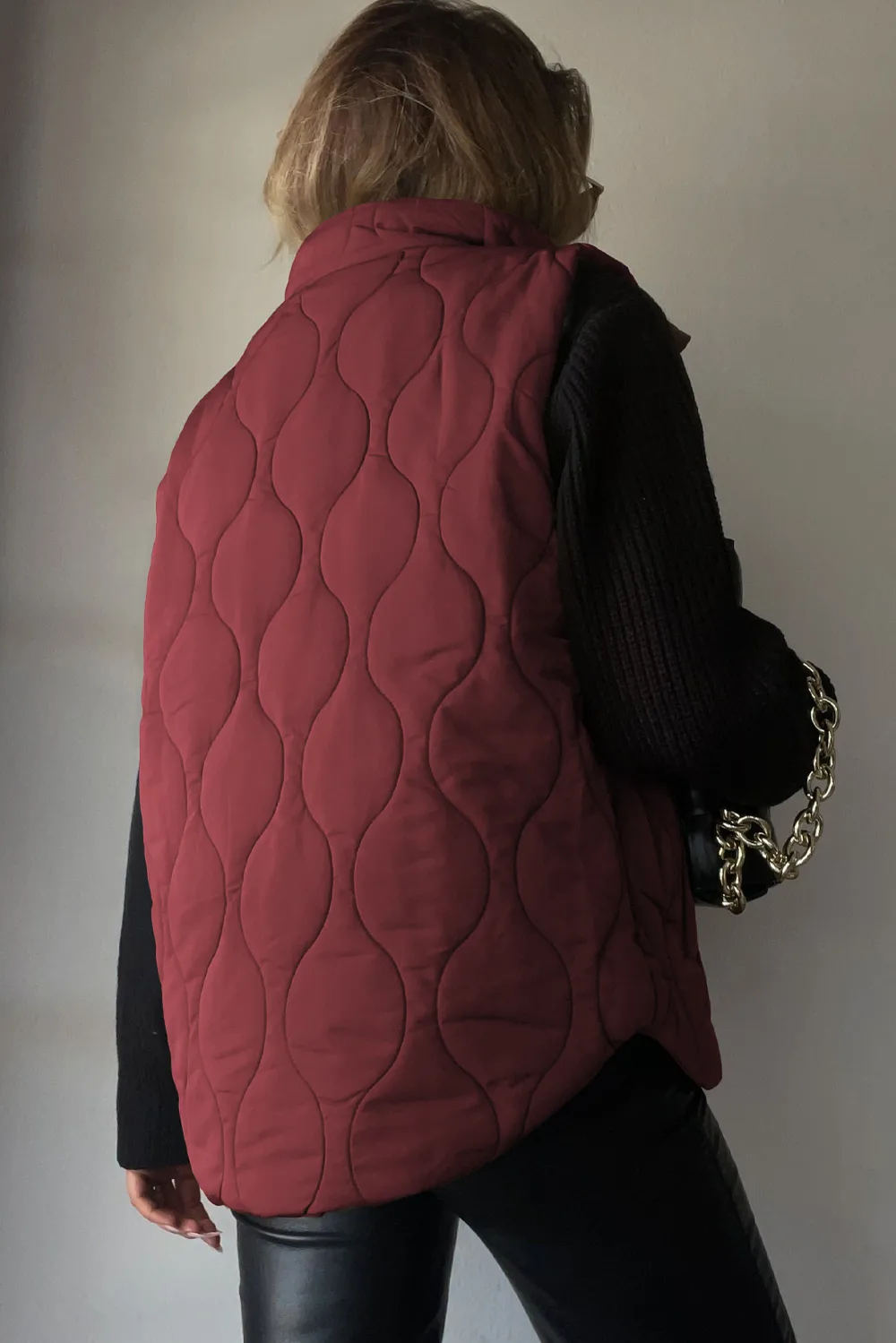 Collared Neck Vest with Pockets, image 12