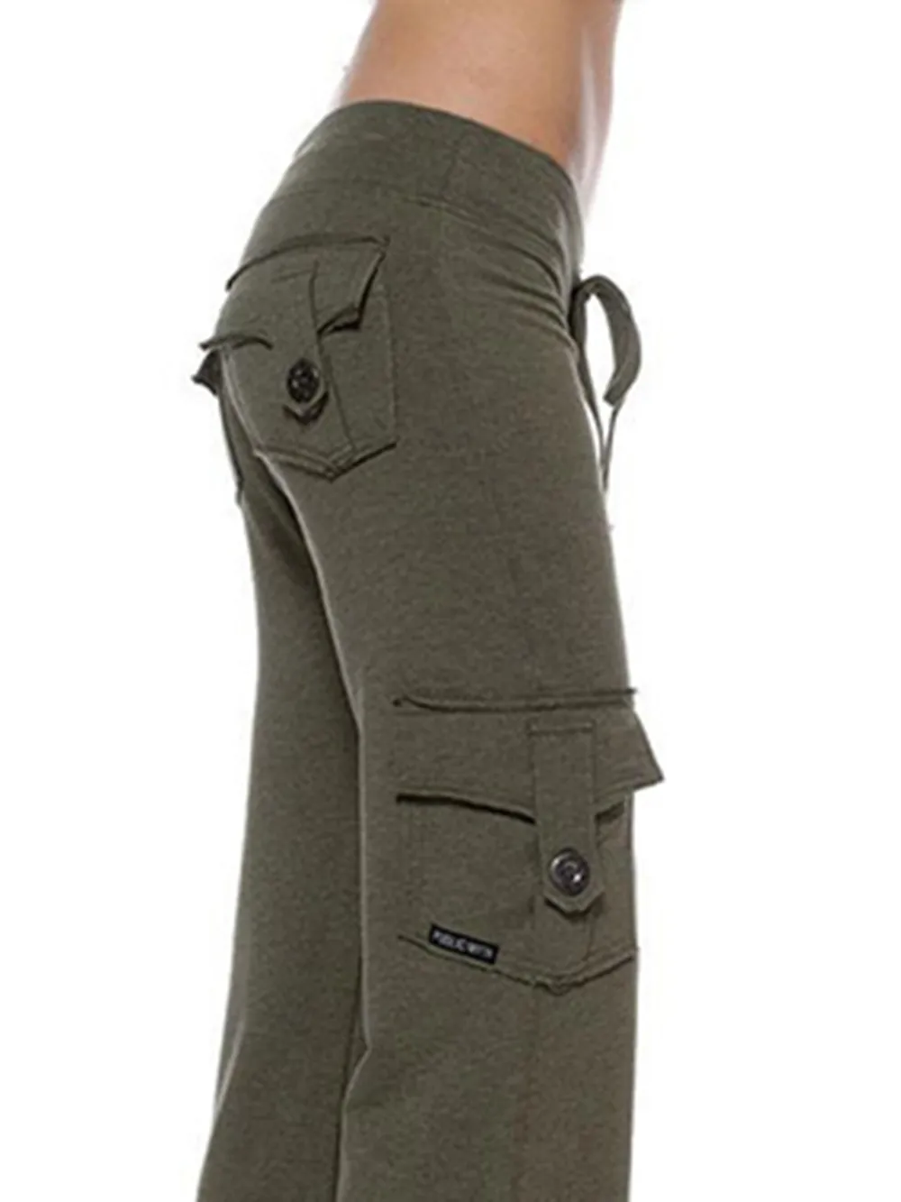 Mid Waist Pants with Pockets, image 7