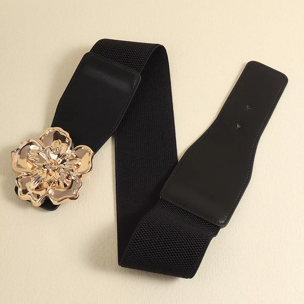 Flower Alloy Buckle Elastic Belt, image 10
