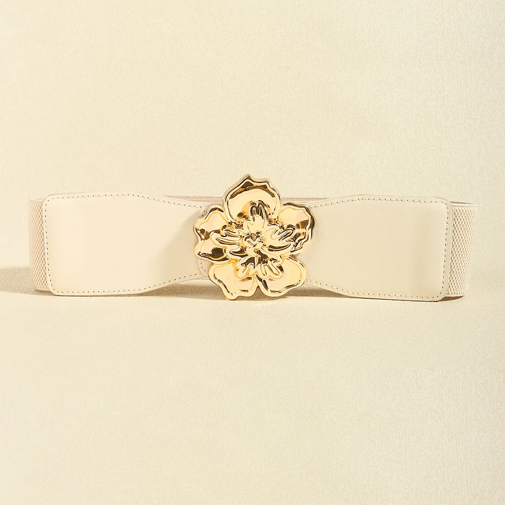 Flower Alloy Buckle Elastic Belt, image 4