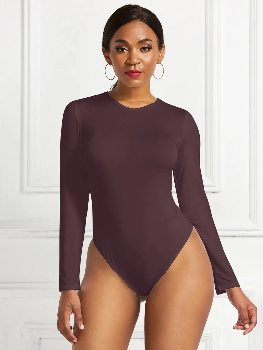 Round Neck Long Sleeve Bodysuit, image 17