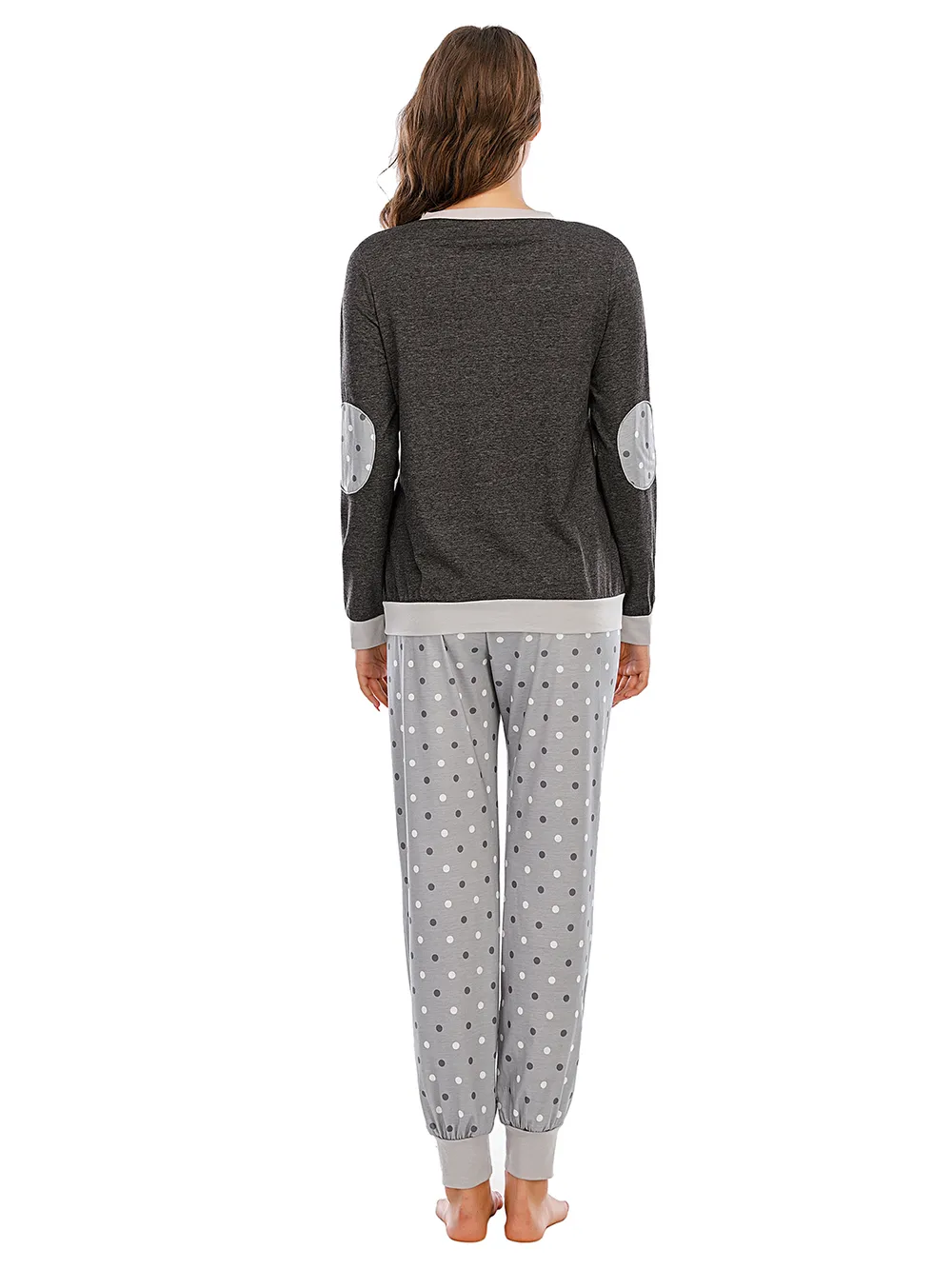 Long Sleeve Top and Polka Dot Pants Set, image 2