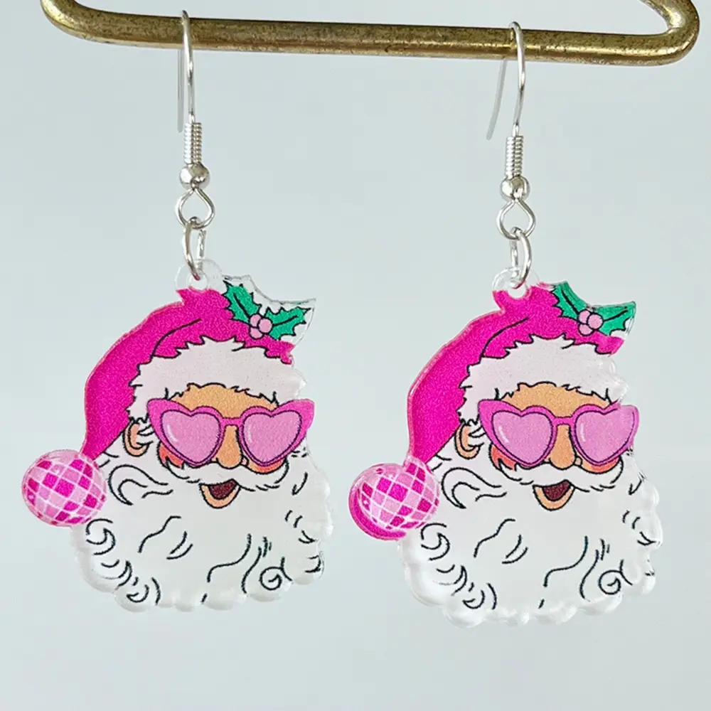 Geometric Shape Acrylic Dangle Earrings, image 5