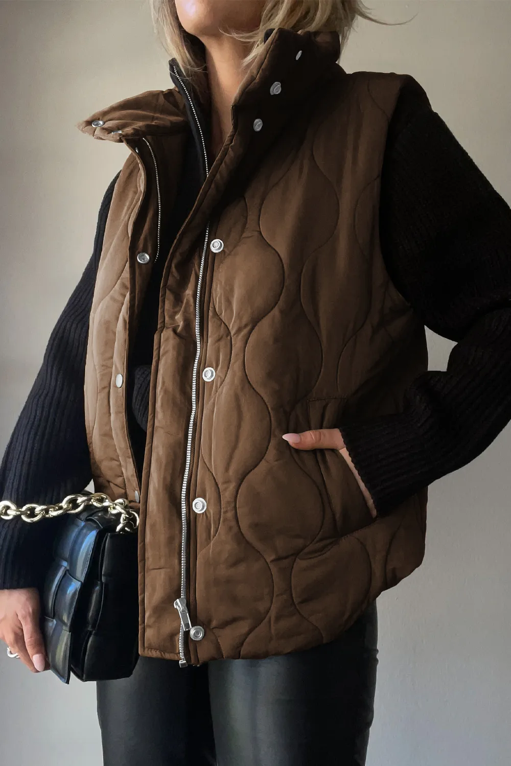 Collared Neck Vest with Pockets, image 17