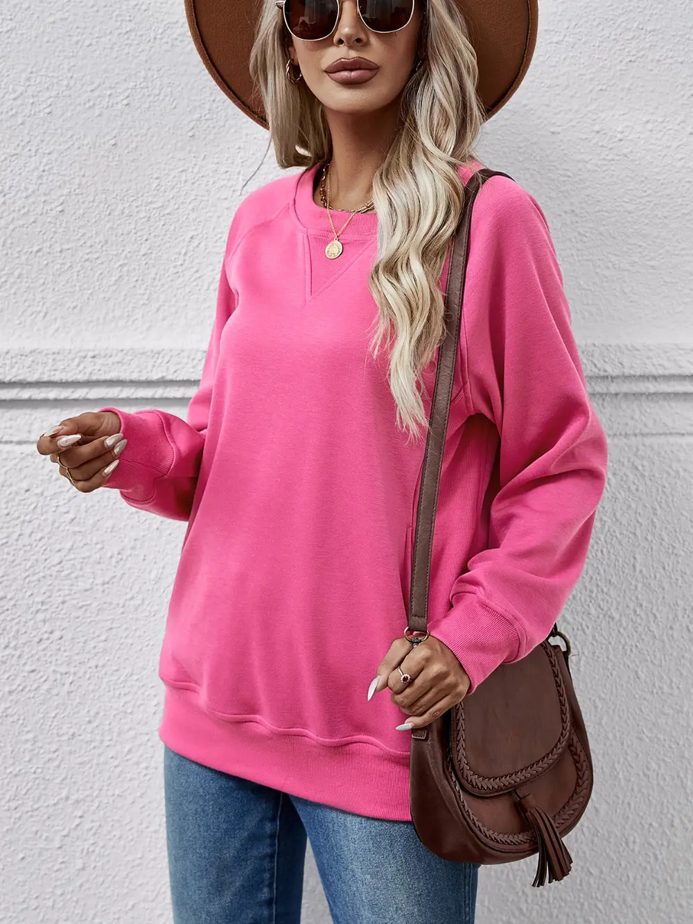 Round Neck Long Sleeve Sweatshirt, image 5