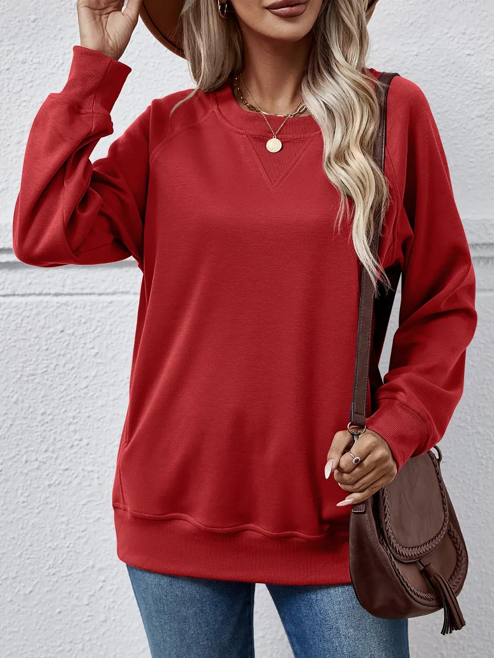Round Neck Long Sleeve Sweatshirt, image 2