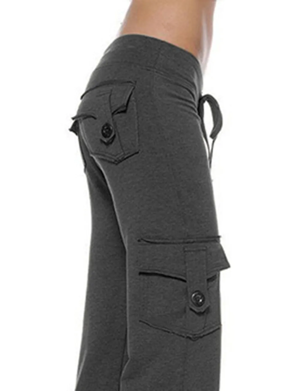Mid Waist Pants with Pockets, image 8