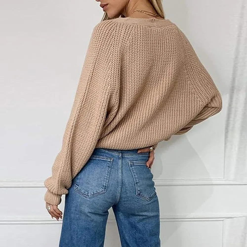 Button Up V-Neck Long Sleeve Cardigan, image 3