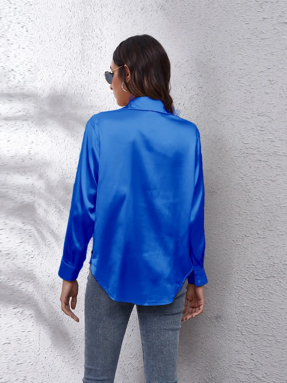 Collared Neck Buttoned Long Sleeve Shirt, image 19