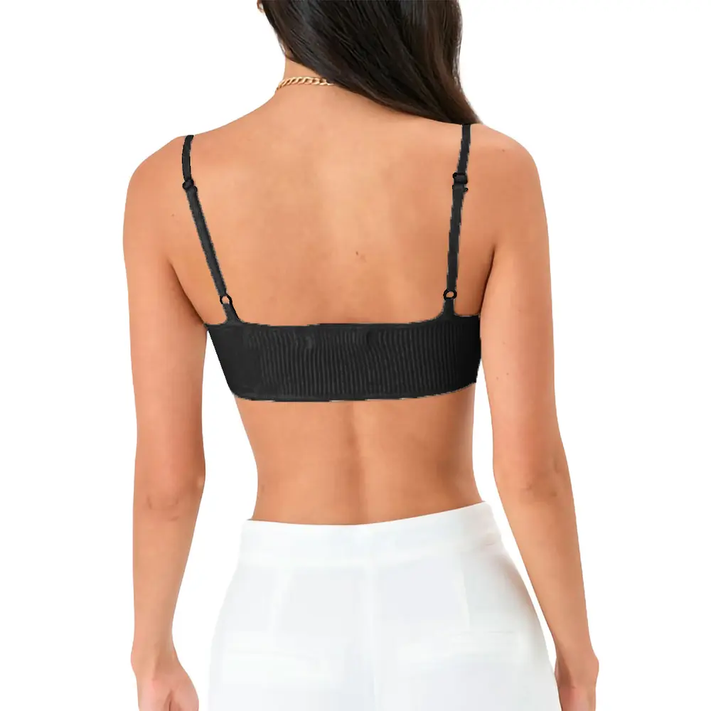 Scoop Neck Spaghetti Strap Bra, image 7