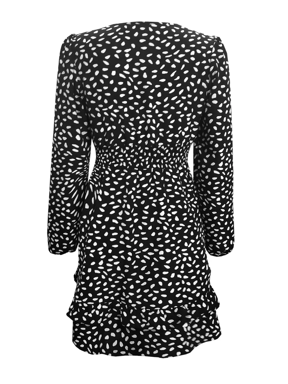 Printed Ruffle Trim Smocked Mini Dress, image 2