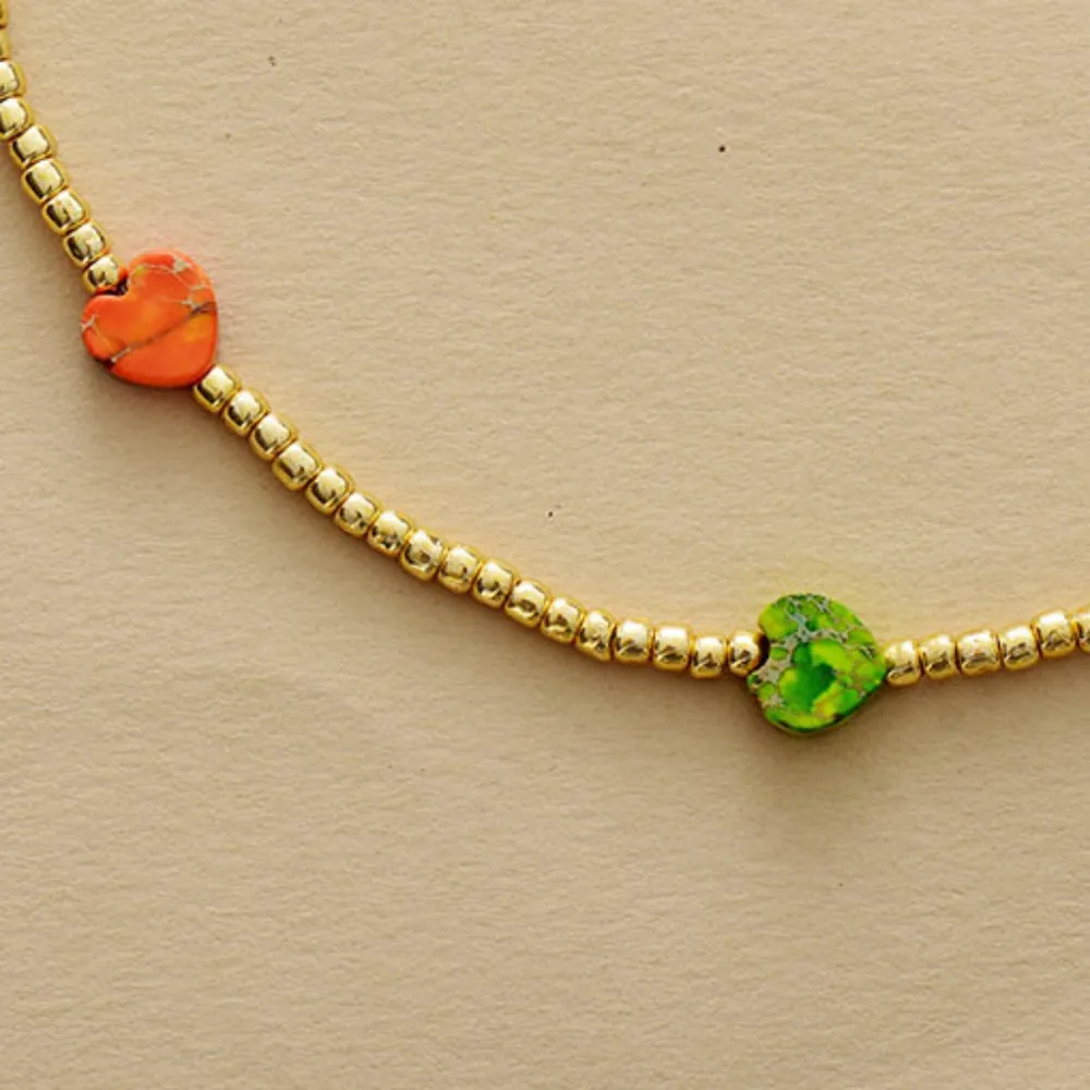 Heart Shape Natural Stone Necklace, image 6