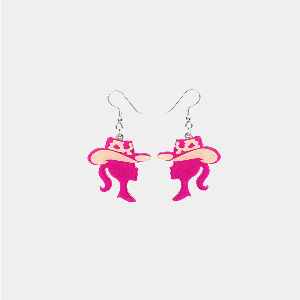 Geometric Shape Acrylic Dangle Earrings, image 2