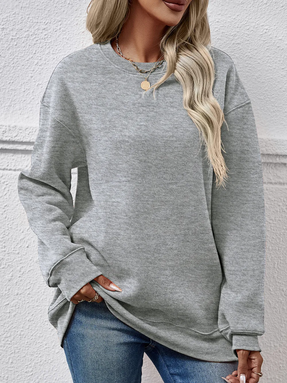 Round Neck Long Sleeve Sweatshirt, image 23