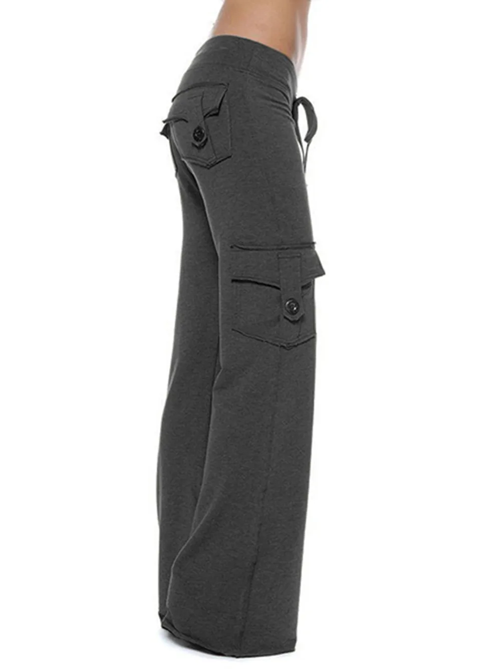 Mid Waist Pants with Pockets, image 10